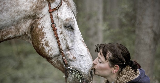 Anita Patz mit ihrem Pferd.