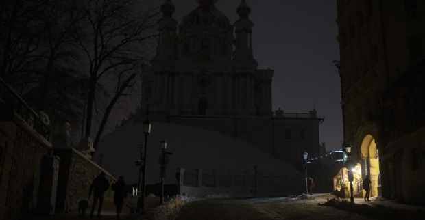 Die Kiewer Innenstadt ist teilweise ohne Strom