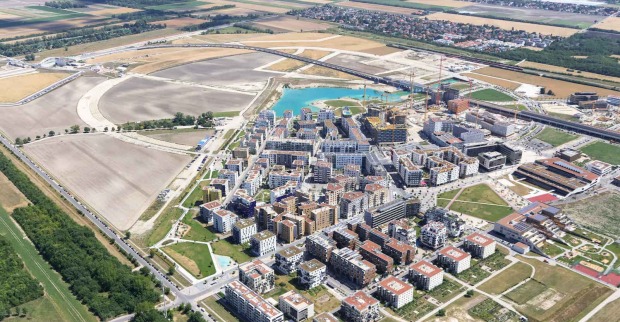 Luftaufnahme der Seestadt Aspern | Credit: Stadt Wien/Christian Fürthner | Stand: 2019